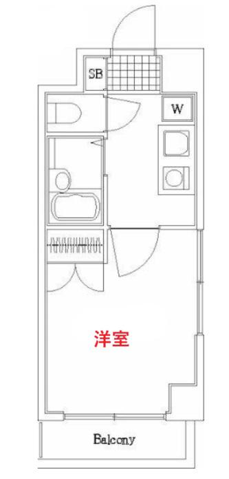 プレール天王洲アイル(1K/3階)の間取り写真