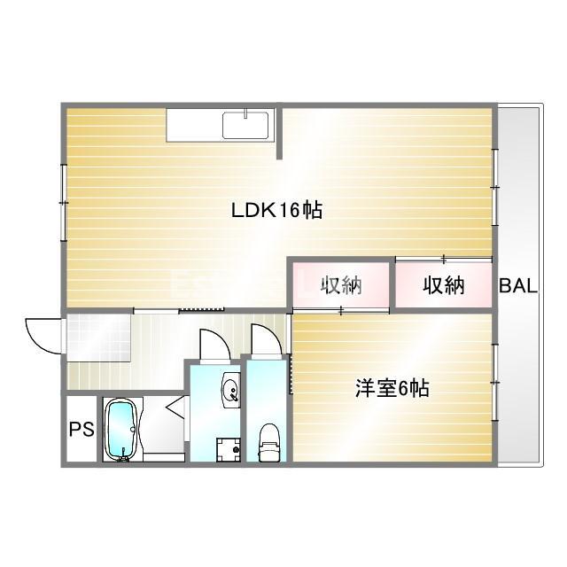 リッチウォーク大倉山(1LDK/2階)の間取り写真