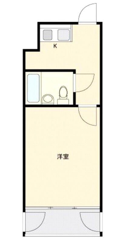 ライオンズマンション平河町K(1K/5階)の間取り写真