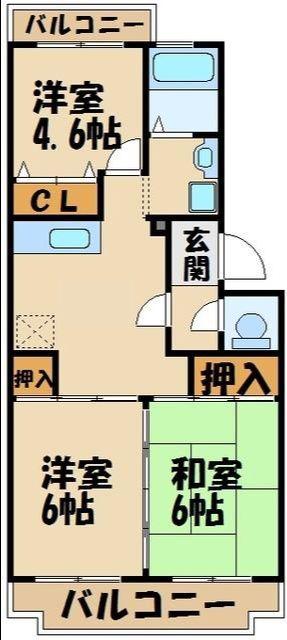 グランバニア(3K/3階)の間取り写真