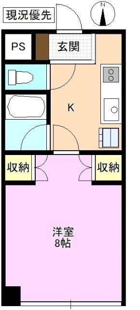 コピスゆとりすと(1K/3階)の間取り写真