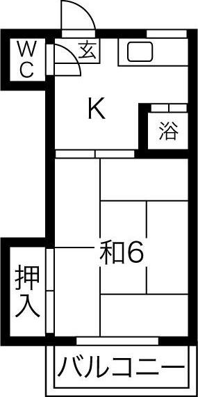 グランディーズ新栄(1K/1階)の間取り写真