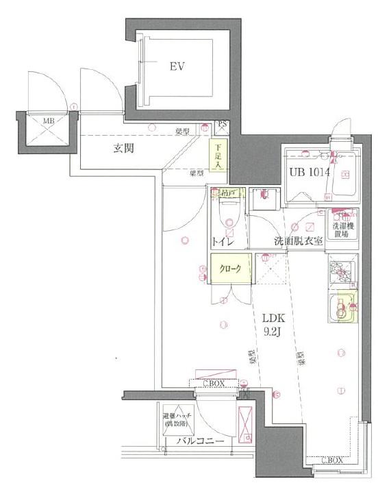 ユニーブル田端新町(ワンルーム/4階)の間取り写真