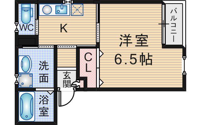 YSハウス(1K/1階)の間取り写真
