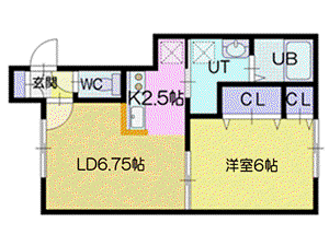 リーベン梨花(1LDK/1階)の間取り写真