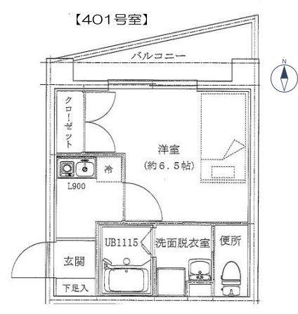 PAULOWNIA VALLEY TAKE9鶴見(ワンルーム/5階)の間取り写真