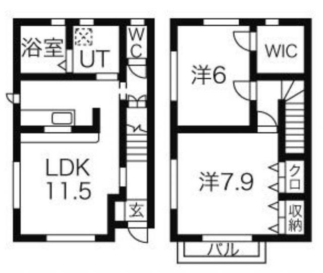 はなみずき(2LDK/1階)の間取り写真