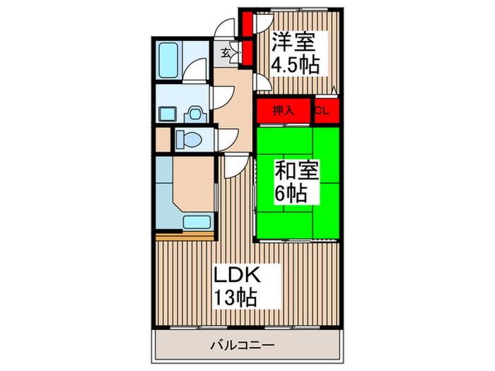メゾンアーティーズ(2LDK/3階)の間取り写真