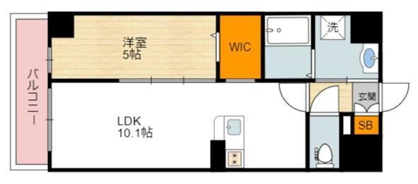 グランパシフィック花園INNOVATION(1LDK/5階)の間取り写真