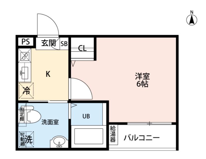 CRASTINE名楽町(1K/2階)の間取り写真