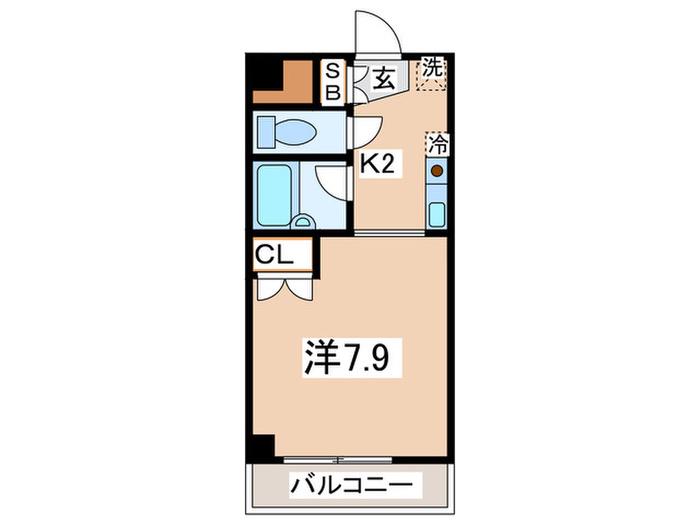 ディアコートサガミ(1K/3階)の間取り写真