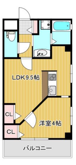 パークヒルズ大手町(1LDK/5階)の間取り写真
