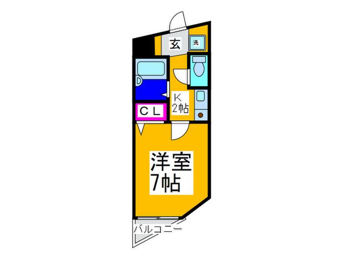 コモドライフ(1K/4階)の間取り写真