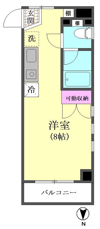 ラフィネ大森(ワンルーム/2階)の間取り写真