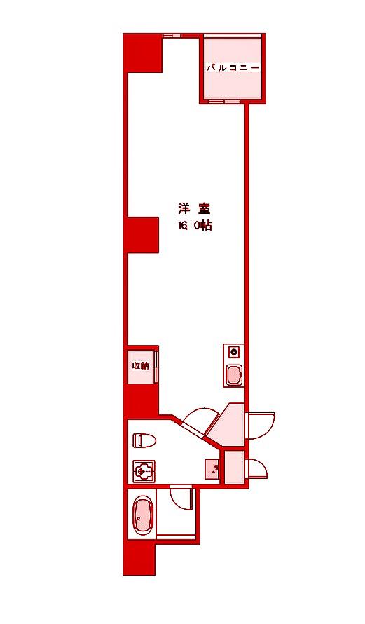 レアル川崎(ワンルーム/2階)の間取り写真