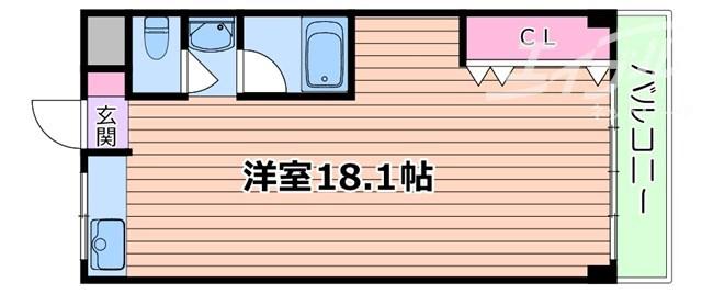 昭和マンション(ワンルーム/4階)の間取り写真