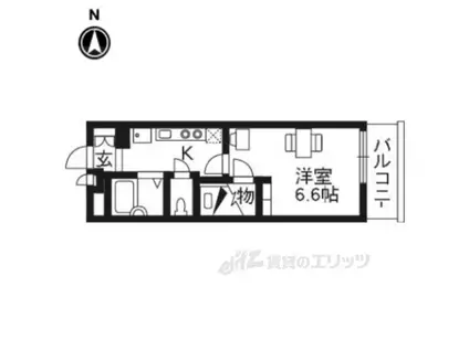 レオパレスメゾン吉祥院(1K/2階)の間取り写真