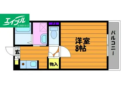 ル・トーレ(1K/2階)の間取り写真