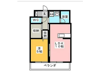 グランメゾンII(1SLDK/1階)の間取り写真