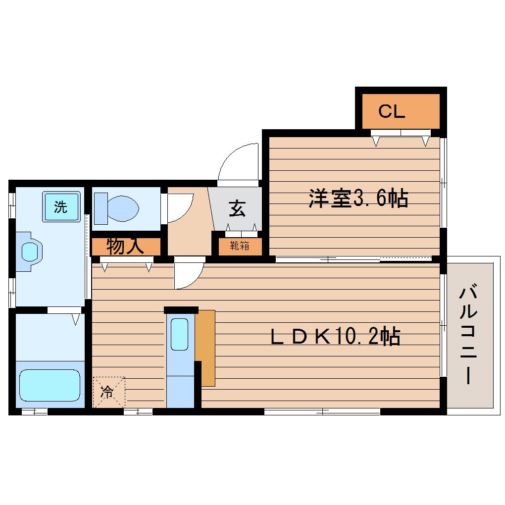 VEGA21(1LDK/2階)の間取り写真