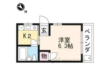 MEAZONITS(1K/1階)の間取り写真