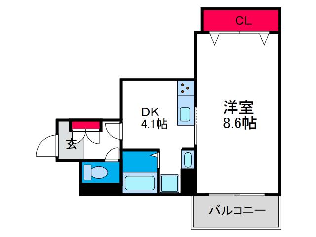 大正メゾン(1DK/1階)の間取り写真
