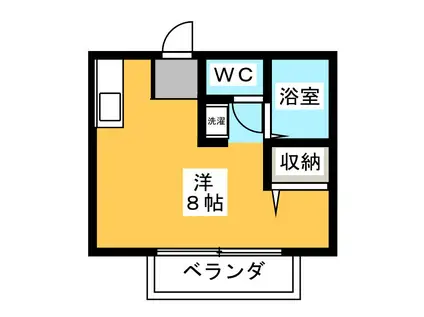 リバティーワダ(ワンルーム/2階)の間取り写真