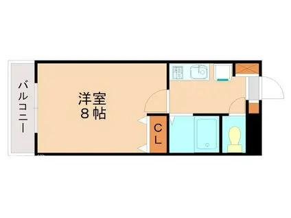 グレイス千早(1K/3階)の間取り写真