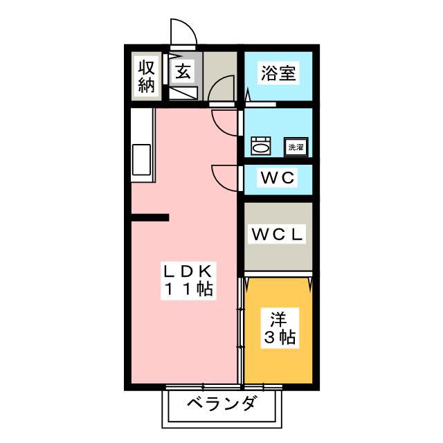 マーメゾン和田II(1LDK/1階)の間取り写真
