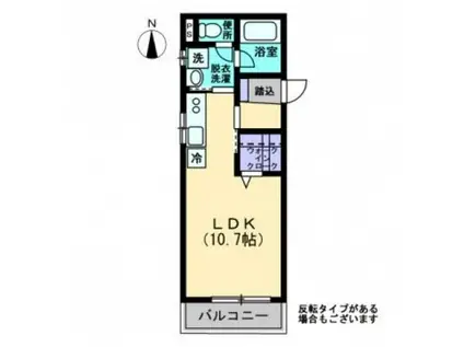 MAISON DE QUATREII(ワンルーム/1階)の間取り写真