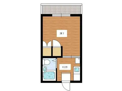 レトワール平井(1K/1階)の間取り写真