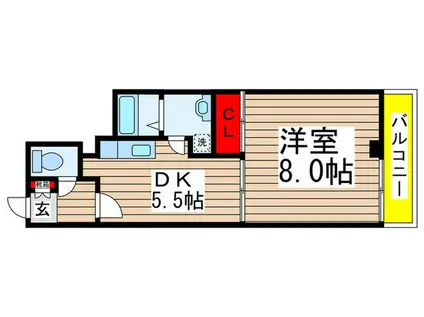 コーポ利久(1DK/2階)の間取り写真