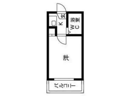 マイルストーン本陣I(1K/2階)の間取り写真