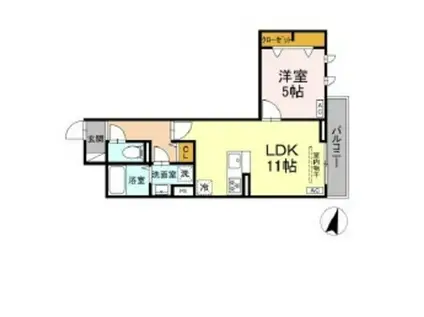 セレスティア小豆沢(1LDK/2階)の間取り写真