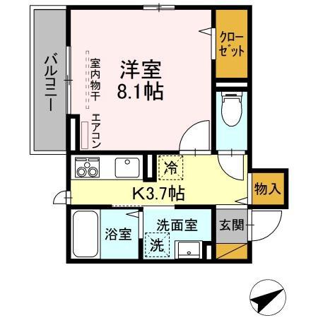 ソアリズ(1K/3階)の間取り写真