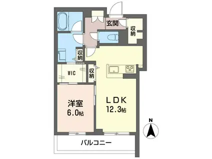 ベルグレイス(1LDK/2階)の間取り写真