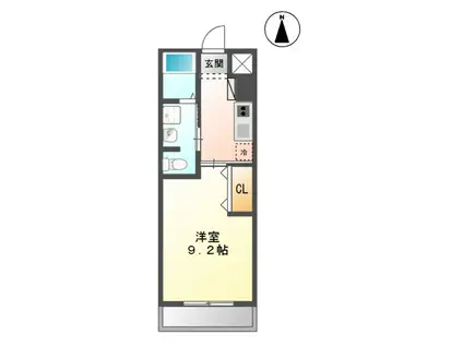 JR常磐線 夜ノ森駅 徒歩8分 2階建 築8年(1K/2階)の間取り写真