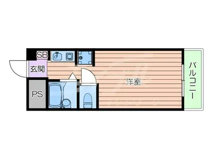 第8東昌ハイツB棟(1K/3階)の間取り写真