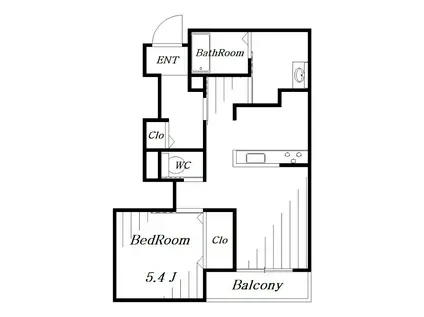 シェルル・ロコB(1LDK/1階)の間取り写真