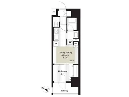 シティインデックス神田(1LDK/6階)の間取り写真