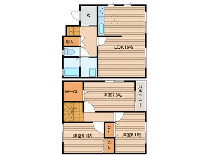 メゾンいずみ(3LDK/1階)の間取り写真