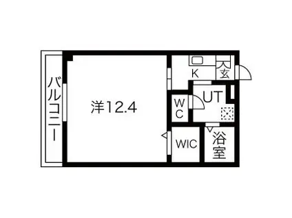 GAIA(1K/4階)の間取り写真