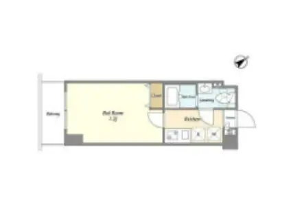 アルファコート青砥(1K/1階)の間取り写真