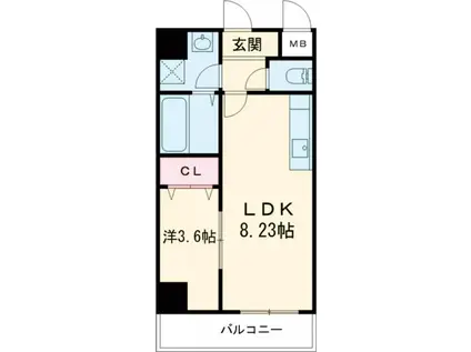 MAISON PREMIER VI(1LDK/4階)の間取り写真