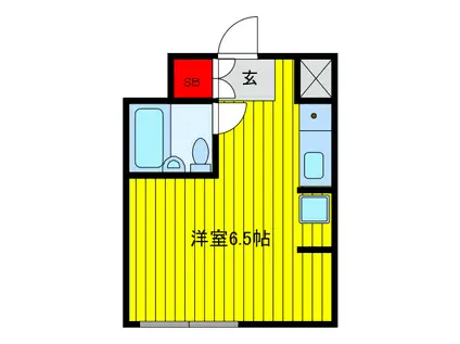 大朝コーポ(ワンルーム/2階)の間取り写真