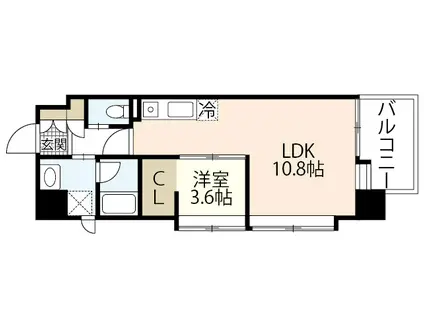 桜橋パーク(1LDK/7階)の間取り写真