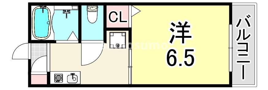 ミユキハイツ(1K/1階)の間取り写真
