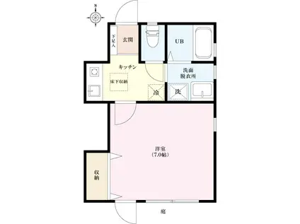 リベロ初台(1K/1階)の間取り写真