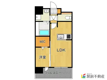 グランフォーレ博多駅プレミア(1LDK/4階)の間取り写真