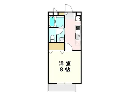 アバンウエル天久保(1K/2階)の間取り写真